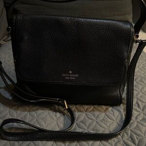 Kate Spade Black Pebbled Leather Shoulder Bag
